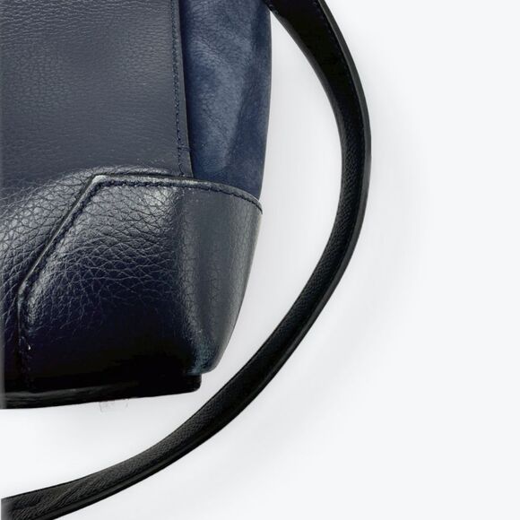 Christian Louboutin Navy Blue Top Handle Spiked 2way Eloise Tote Bag Satchel Sm - Picture 8 of 15